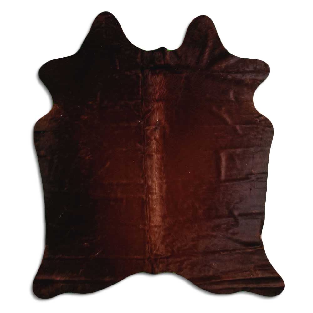 Tappeto in pelle di mucca marrone M