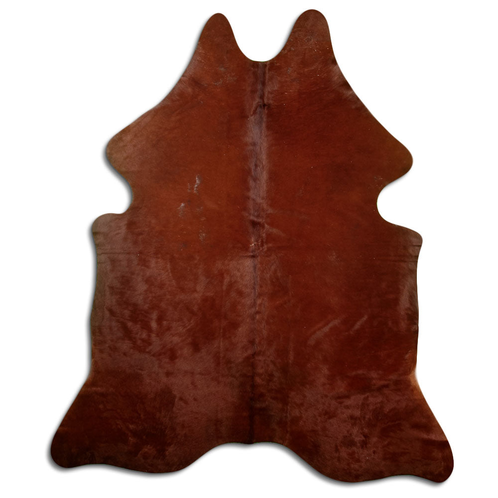 Tappeto in pelle di mucca marrone XL