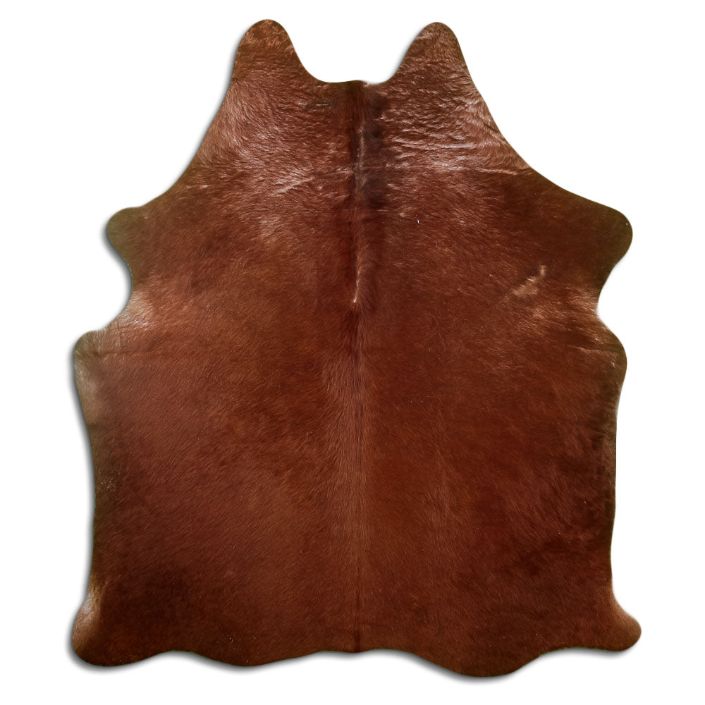 Tappeto in pelle di mucca marrone M