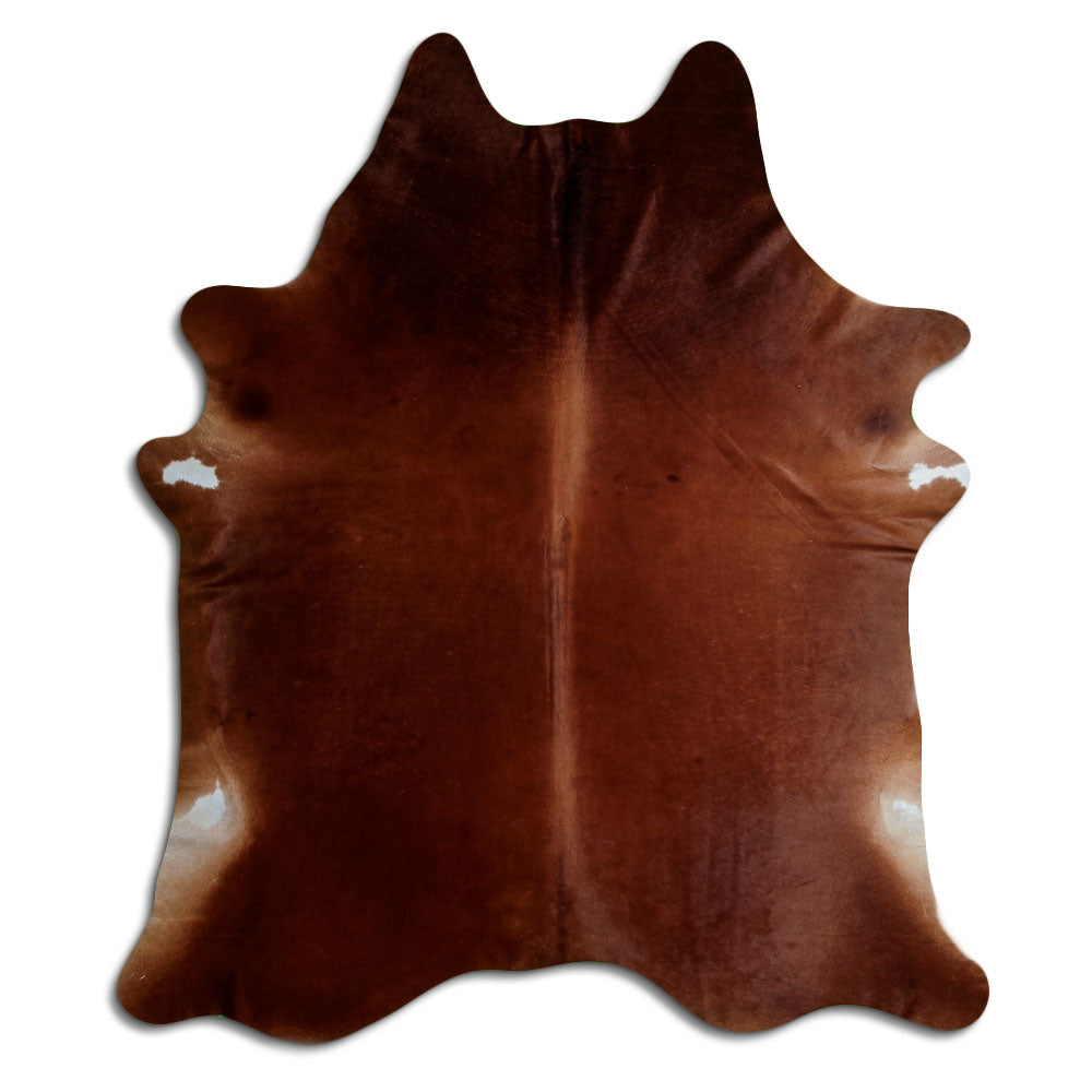 Tappeto in pelle di mucca marrone XXL