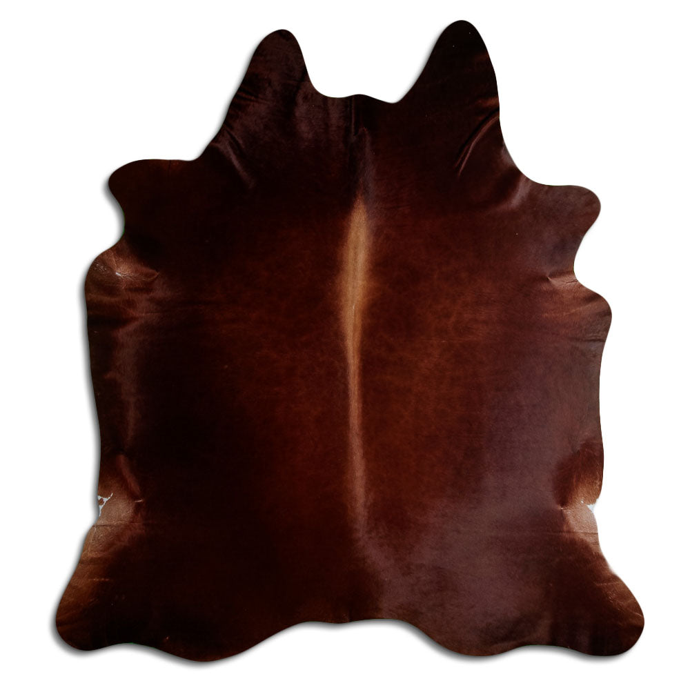 Tappeto in pelle di mucca marrone XL