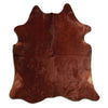 Tappeto in pelle di mucca marrone XL