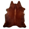 Tappeto in pelle di mucca marrone L