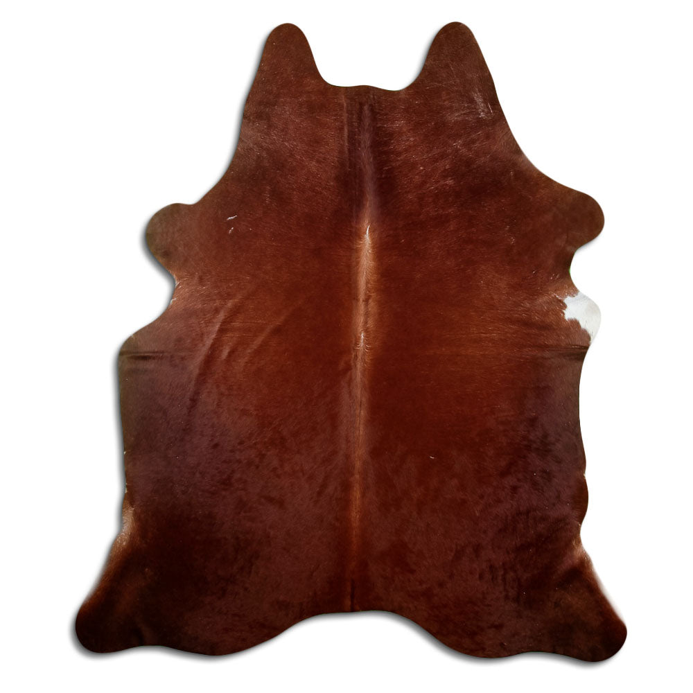 Tappeto in pelle di mucca marrone L