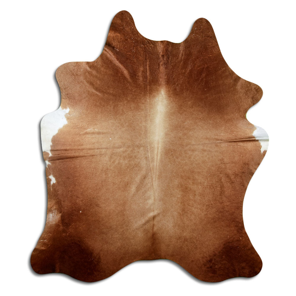 Tappeto in pelle di mucca marrone XL