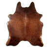 Tappeto in pelle di mucca marrone XL