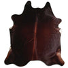 Tappeto in pelle di mucca marrone XL