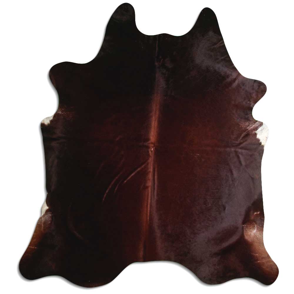 Tappeto in pelle di mucca marrone XL