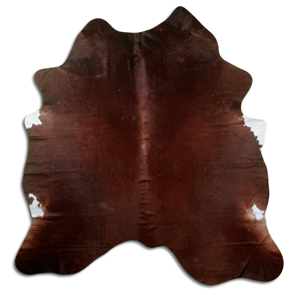 Tappeto in pelle di mucca marrone XL