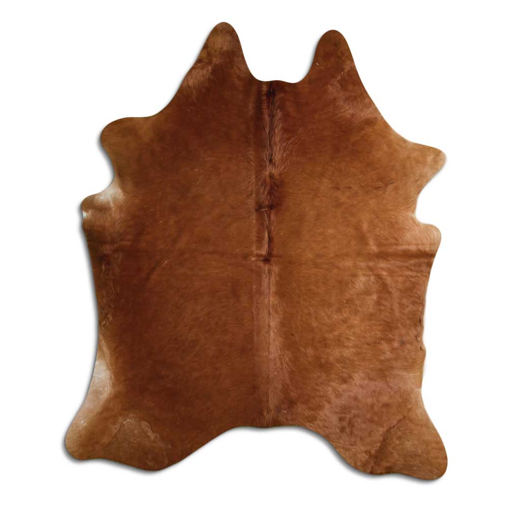 Tappeto in pelle di mucca marrone L