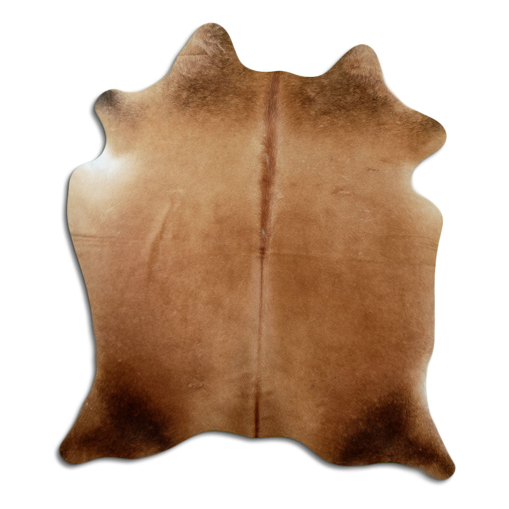 Tappeto in pelle di mucca marrone M