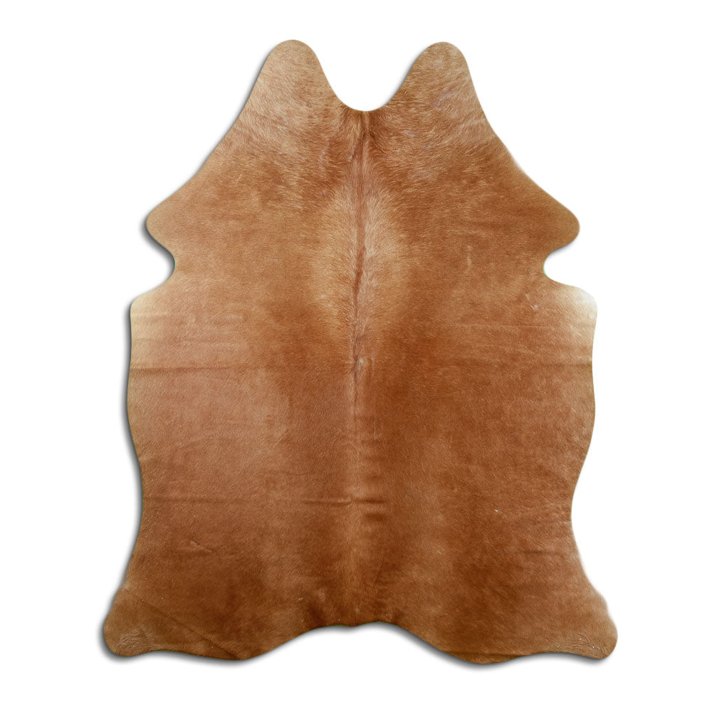 Tappeto in pelle di mucca marrone L