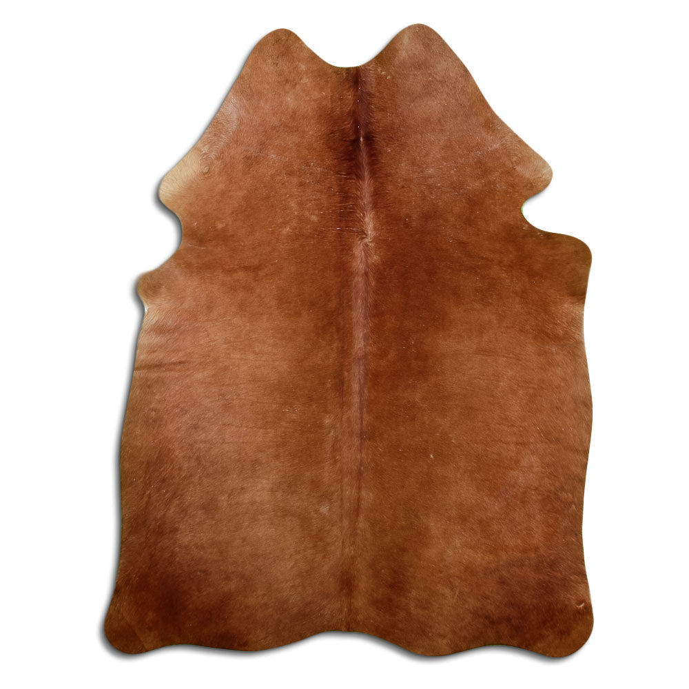 Tappeto in pelle di mucca marrone M