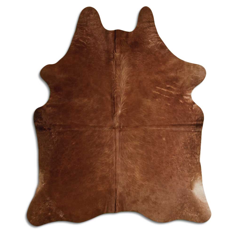 Tappeto in pelle di mucca marrone L