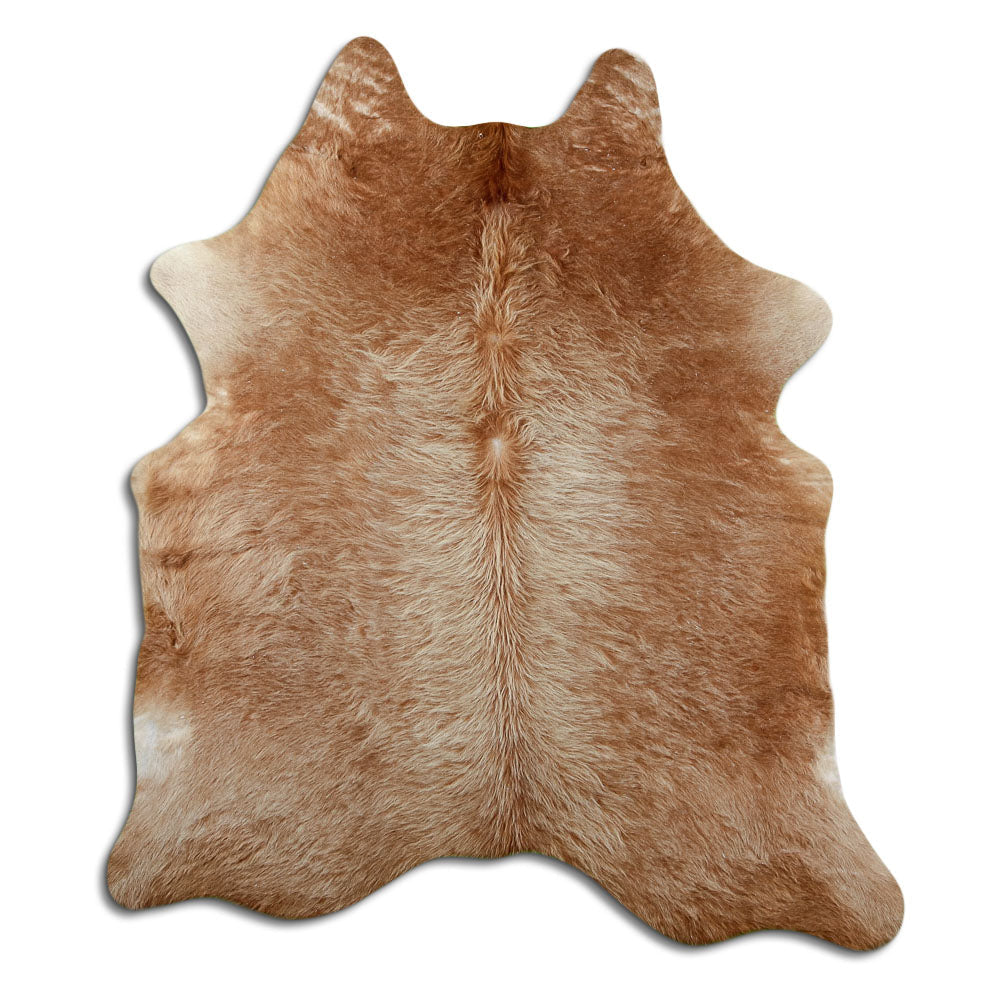 Tappeto in pelle di mucca marrone L