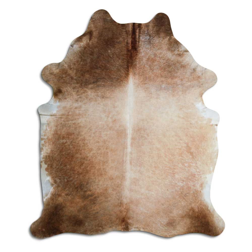 Tappeto in pelle di mucca marrone XL