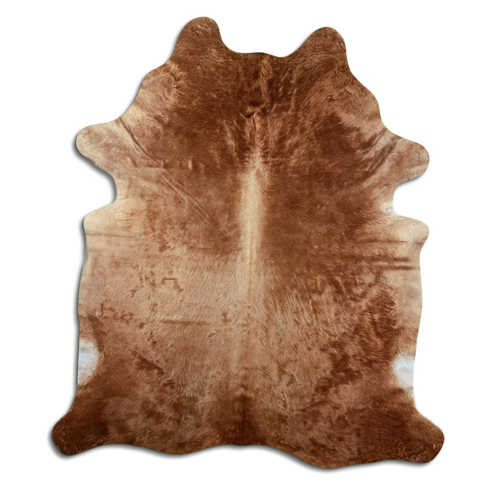 Tappeto in pelle di mucca marrone XXL