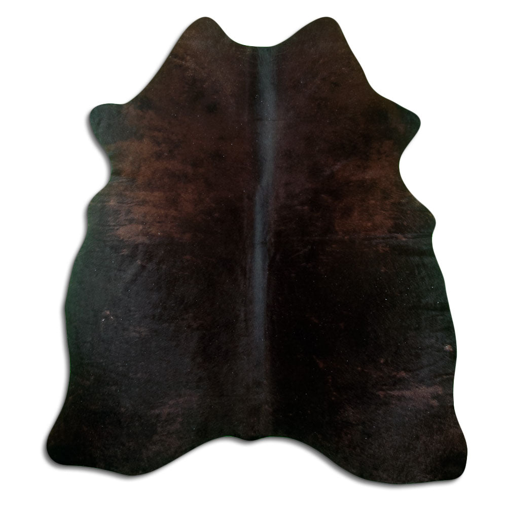 Tappeto in pelle di mucca marrone M