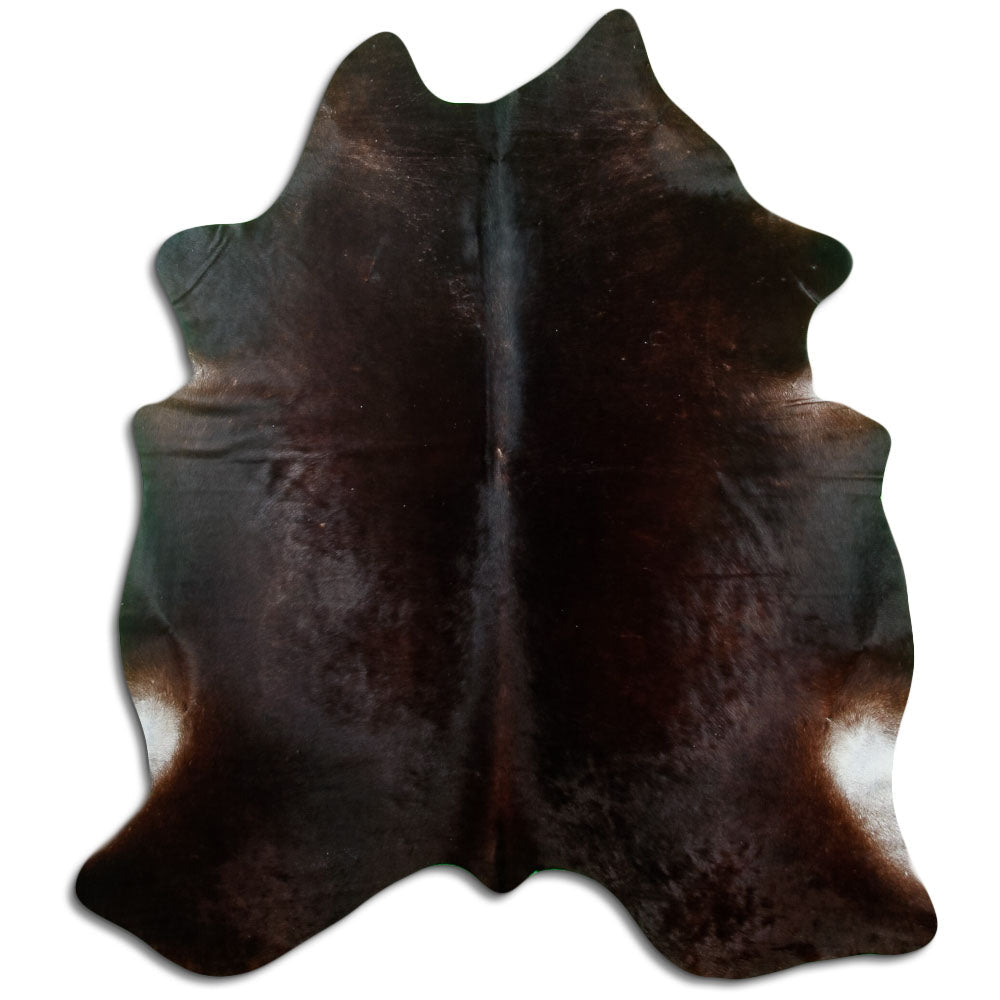 Tappeto in pelle di mucca marrone L