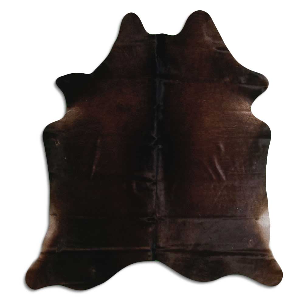 Tappeto in pelle di mucca marrone M