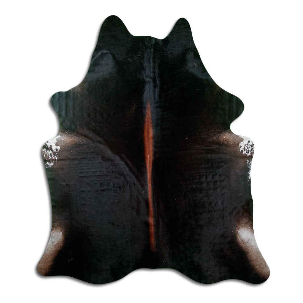 Tappeto in pelle di mucca marrone XL