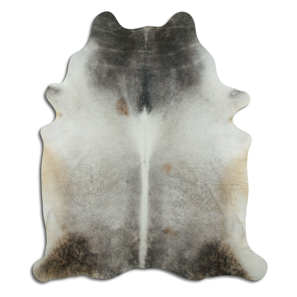 Tappeto in pelle di mucca grigia XL