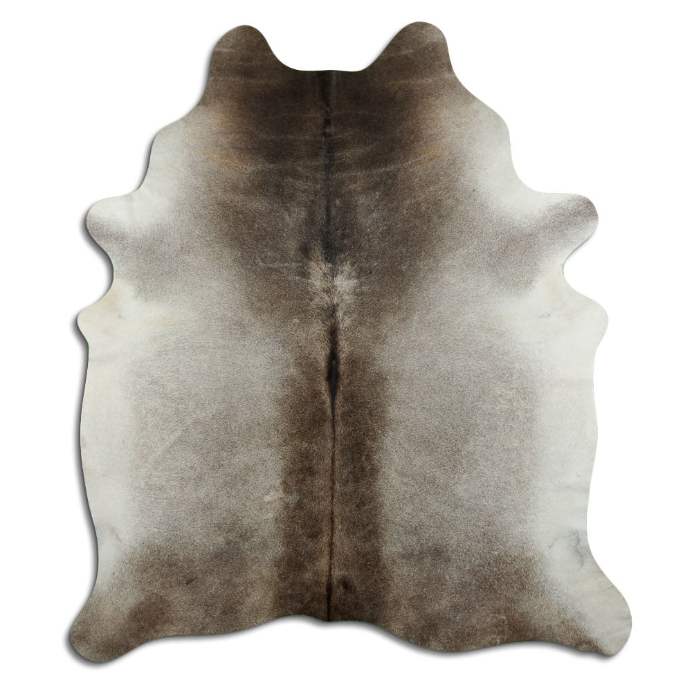 Tappeto in pelle di mucca grigia XL