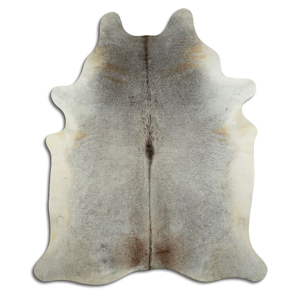 Tappeto in pelle di mucca grigia XL