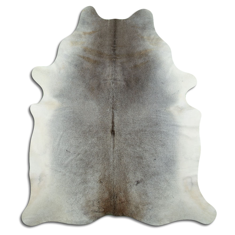 Tappeto in pelle di mucca grigia XL