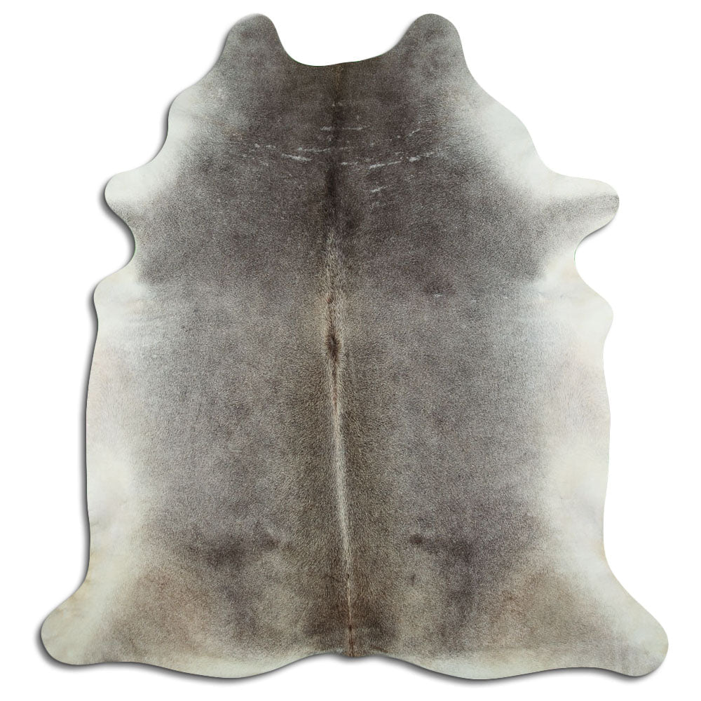 Tappeto in pelle di mucca grigia XL