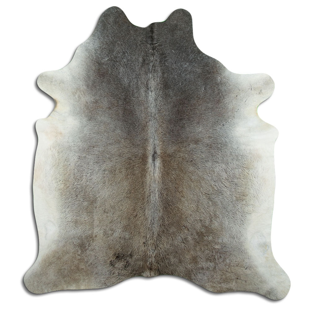 Tappeto in pelle di mucca grigia XL