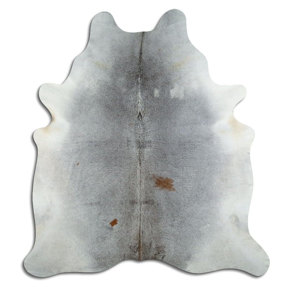 Tappeto in pelle di mucca grigia XL