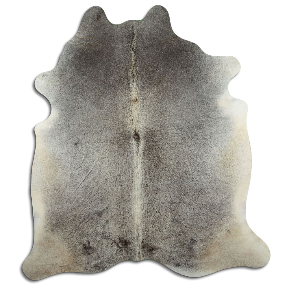Tappeto in pelle di mucca grigia XL