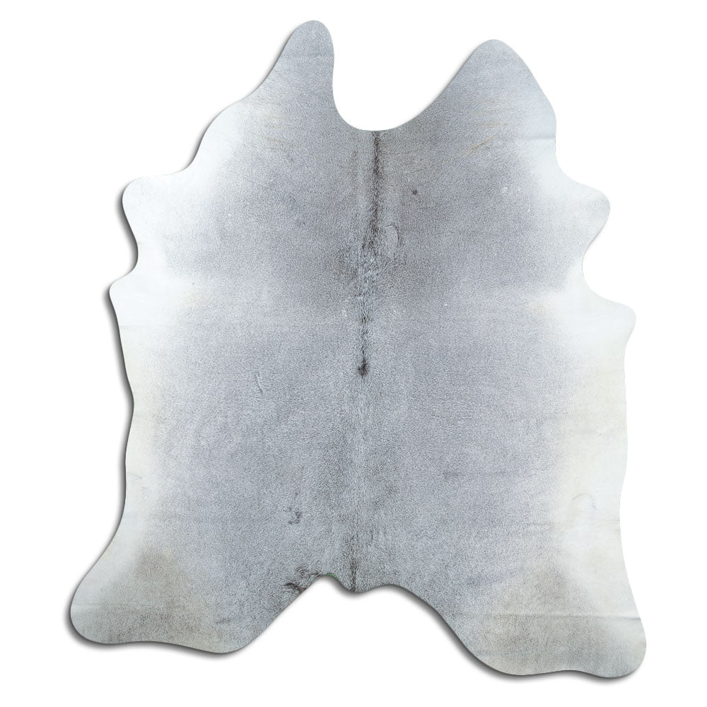 Tappeto in pelle di mucca grigia XL