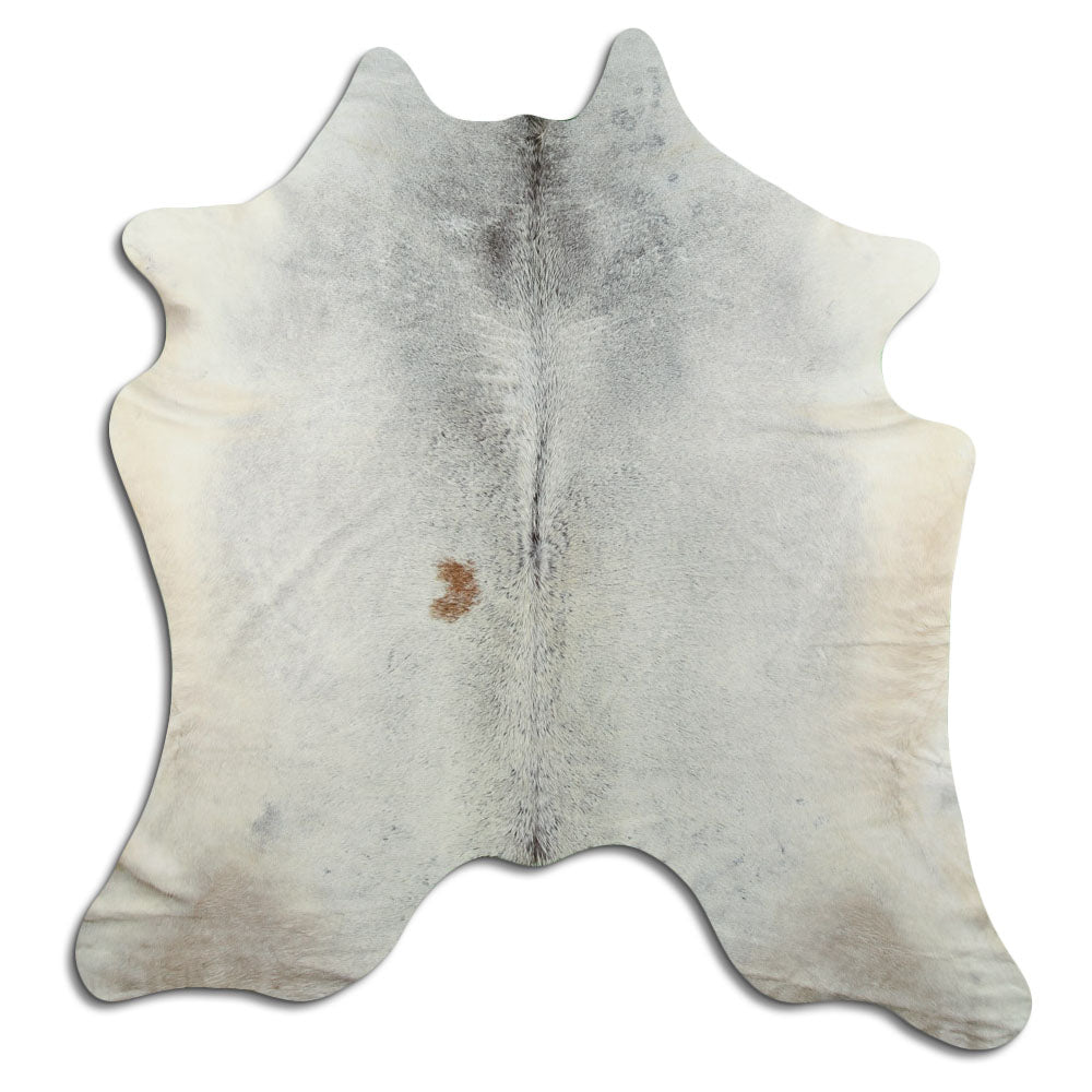 Tappeto in pelle di mucca grigia XL