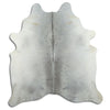 Tappeto in pelle di mucca grigia XL