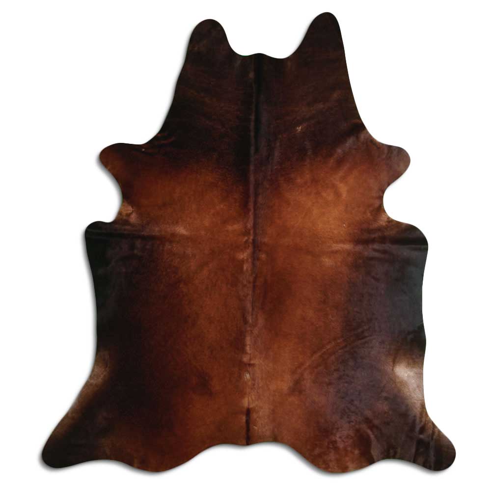 Tappeto in pelle di mucca marrone XL