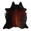 Tappeto in pelle di mucca marrone L