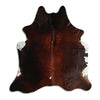 Tappeto in pelle di mucca marrone L