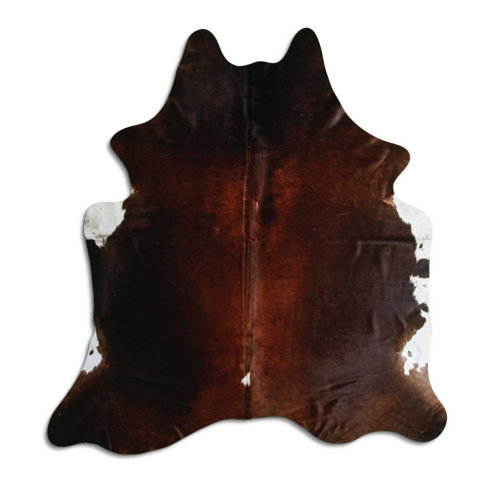 Tappeto in pelle di mucca marrone L