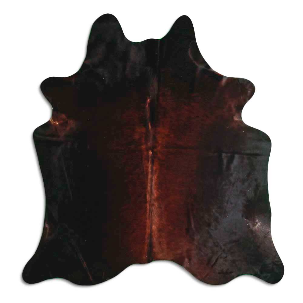 Tappeto in pelle di mucca marrone M