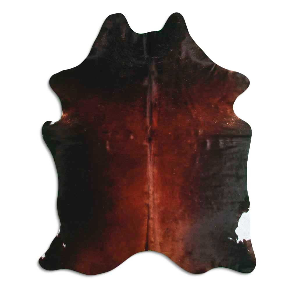 Tappeto in pelle di mucca marrone L