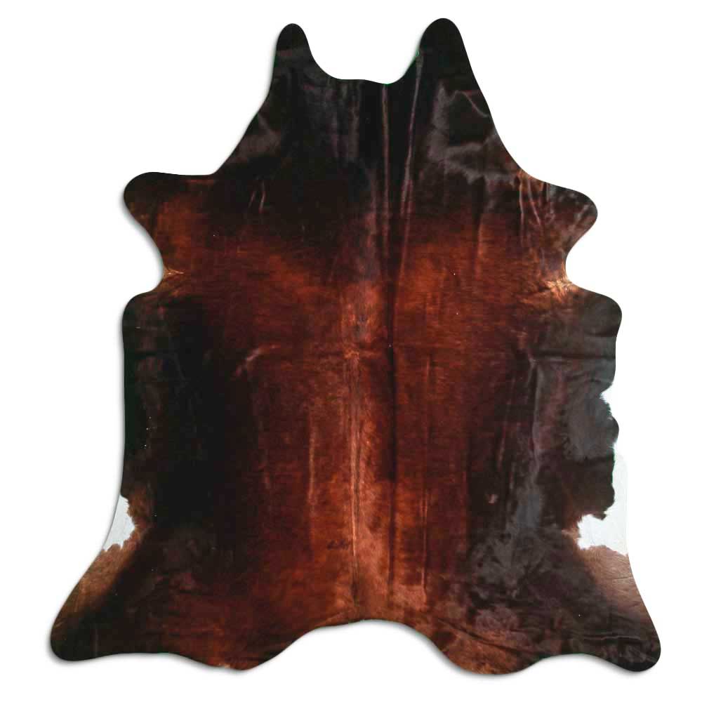 Tappeto in pelle di mucca marrone L