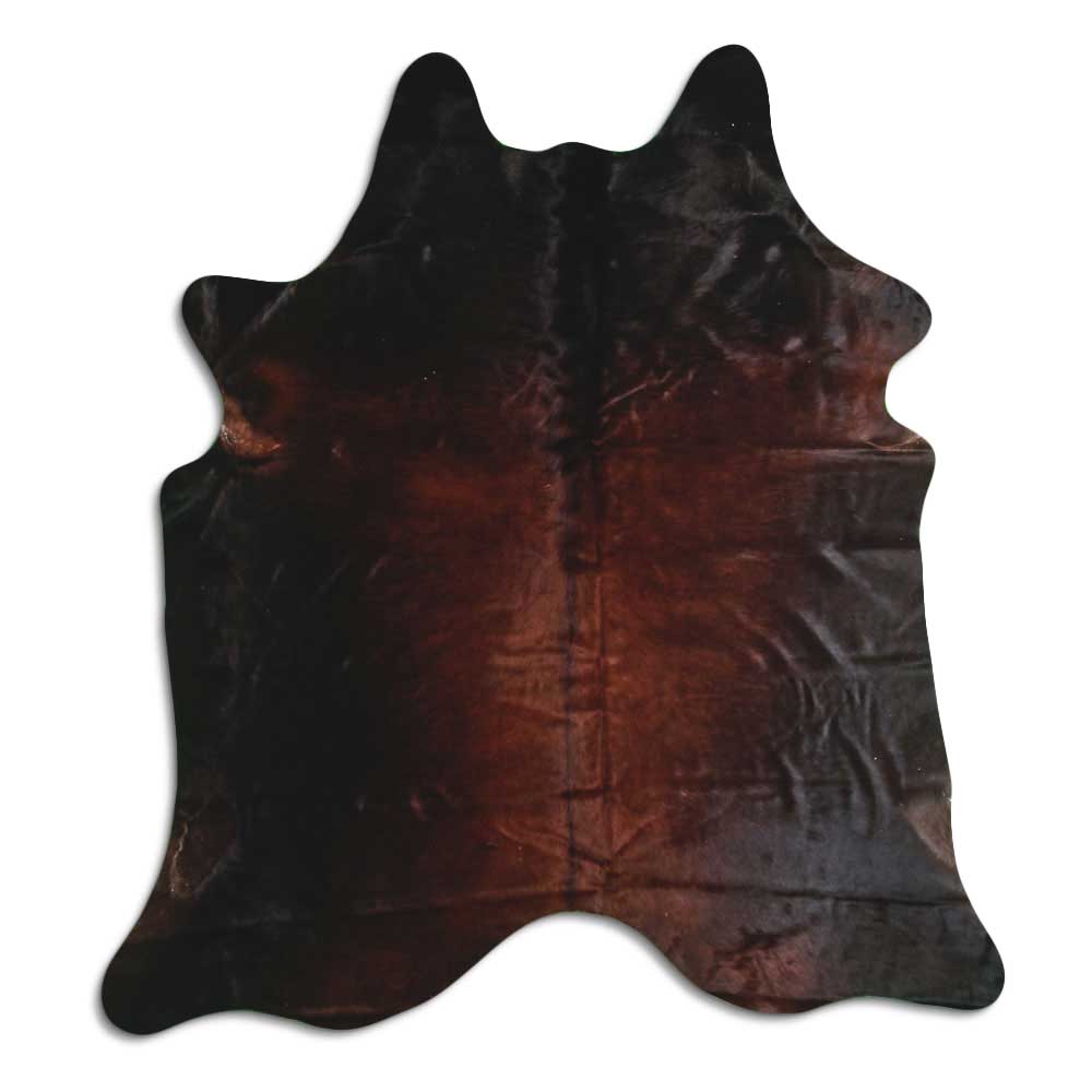 Tappeto in pelle di mucca marrone XL
