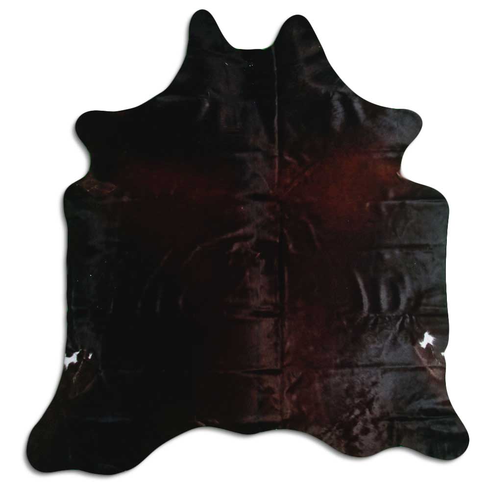 Tappeto in pelle di mucca marrone L