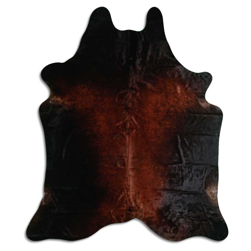 Tappeto in pelle di mucca marrone XL