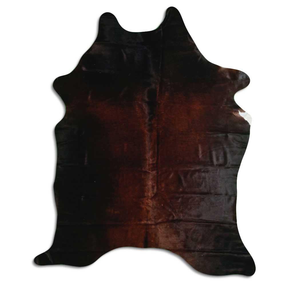 Tappeto in pelle di mucca marrone XL