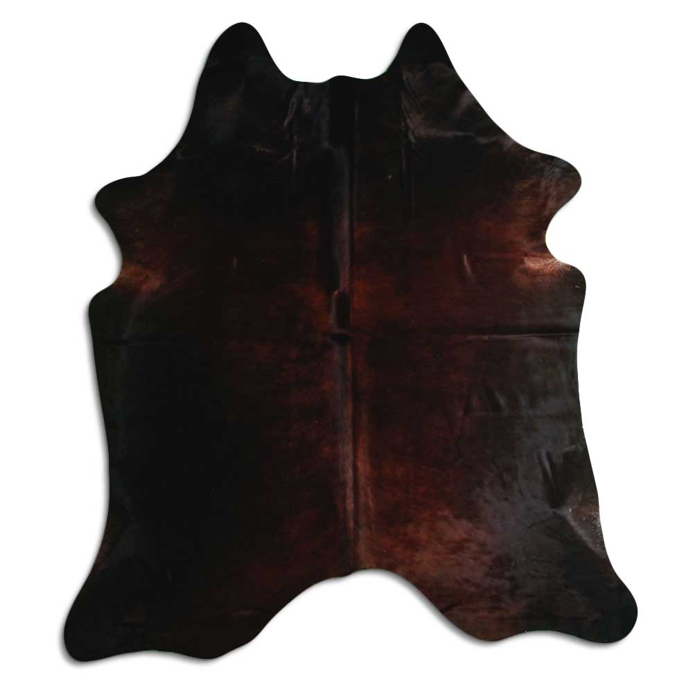 Tappeto in pelle di mucca marrone XL
