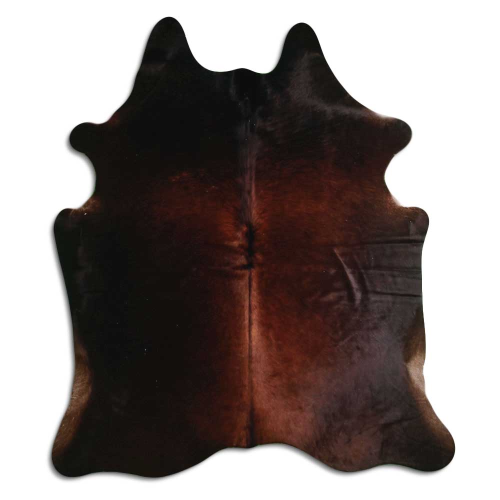 Tappeto in pelle di mucca marrone L