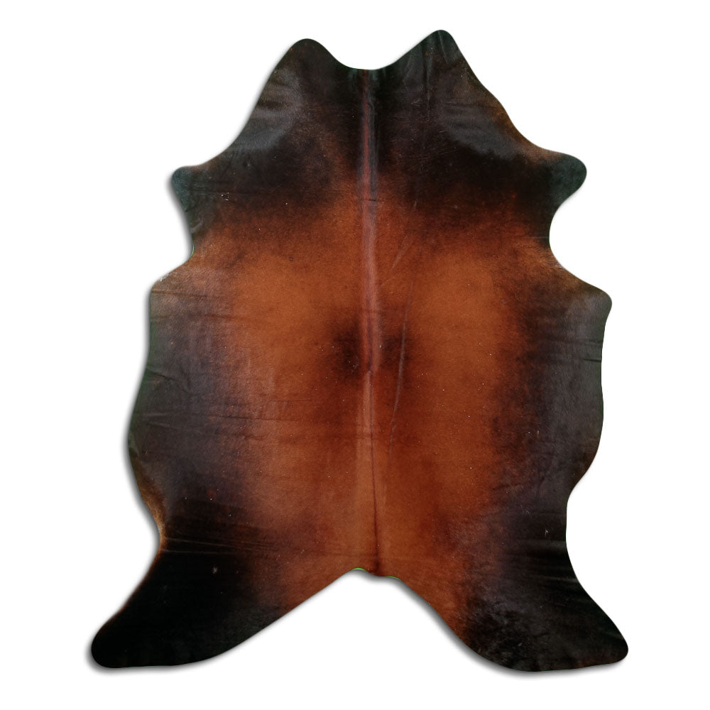 Tappeto in pelle di mucca marrone L